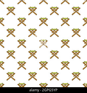 Folding table pattern, cartoon style Stock Vector
