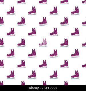 Skates pattern, cartoon style Stock Vector