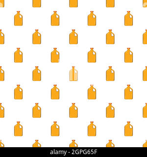 Packaging for engine oil pattern, cartoon style Stock Vector