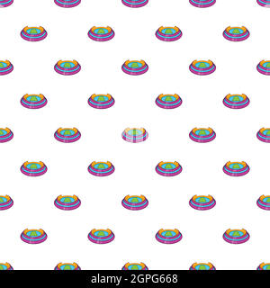 Round sports stadium pattern, cartoon style Stock Vector