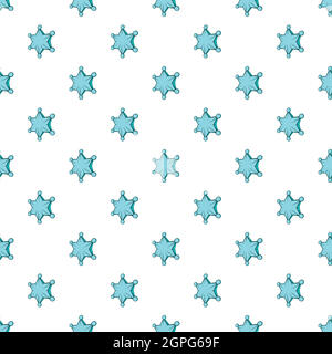 Six pointed star pattern, cartoon style Stock Vector