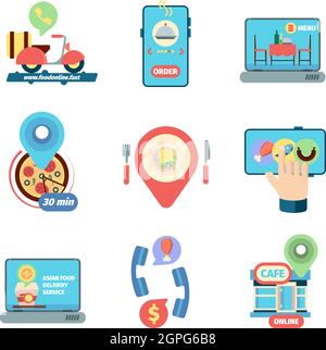 Food delivery flat concept vector illustration Stock Vector Image & Art ...
