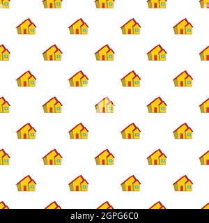 One storey house pattern, cartoon style Stock Vector