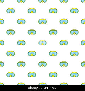 Goggles for diving pattern, cartoon style Stock Vector