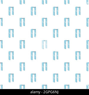 Check on metal detector pattern, cartoon style Stock Vector