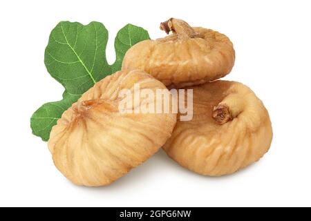 dried figs isolated on white background with clipping path and full depth of field Stock Photo