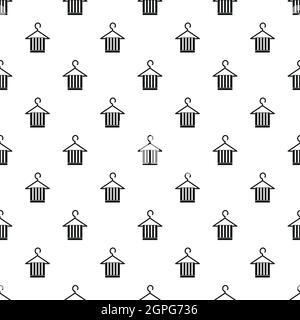 Scarf on coat hanger pattern, simple style Stock Vector