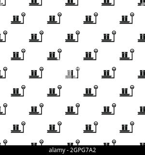 Scales for weighing with box pattern, simple style Stock Vector