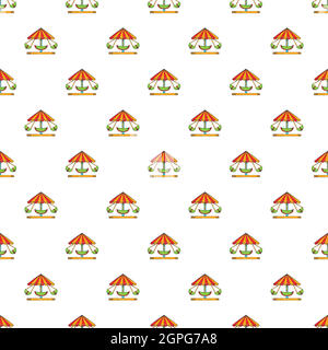 Childrens carousel pattern, cartoon style Stock Vector