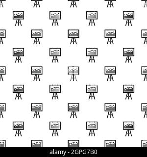 Projection screen with a graph pattern Stock Vector