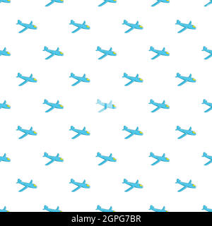 Children plane pattern, cartoon style Stock Vector
