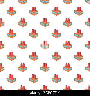 Plant pattern, cartoon style Stock Vector