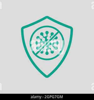 Shield From Coronavirus Icon Stock Vector