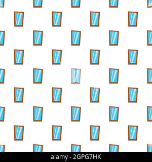 Glass interior door pattern, cartoon style Stock Vector