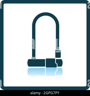 Bike Lock Icon Stock Vector