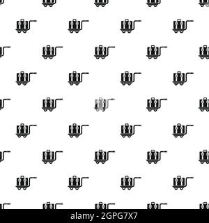 Suitcase on a cart pattern, simple style Stock Vector