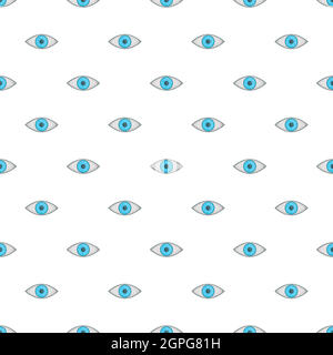 Eye pattern, cartoon style Stock Vector