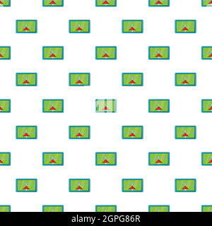 GPS on tablet pattern, cartoon style Stock Vector
