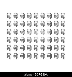 File type download vector icons Stock Vector