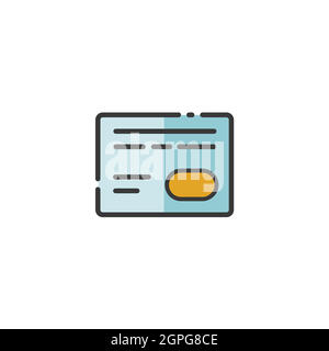 Credit card. Payment options. Filled color icon. Commerce vector illustration Stock Vector