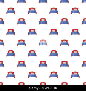 Bed pattern, cartoon style Stock Vector