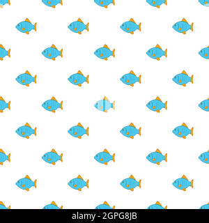 Fish pattern, cartoon style Stock Vector