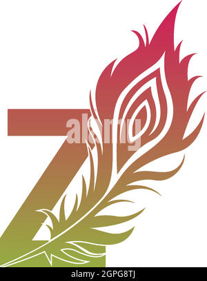 Letter Z with feather logo icon design vector Stock Vector