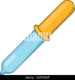 Pipette icon, cartoon style Stock Vector