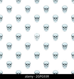 Skull pattern, cartoon style Stock Vector