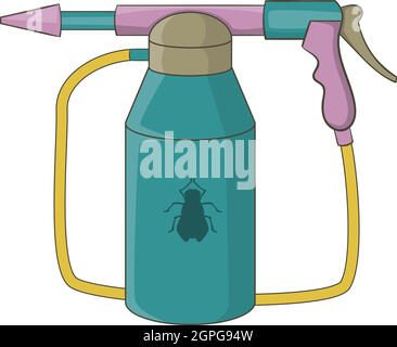 Insecticide spray icon, cartoon style Stock Vector