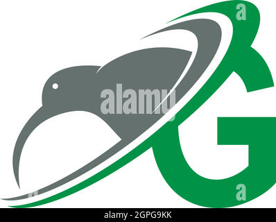 Letter M with kiwi bird logo icon design vector Stock Vector Image ...
