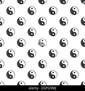 Sign yin yang pattern, cartoon style Stock Vector