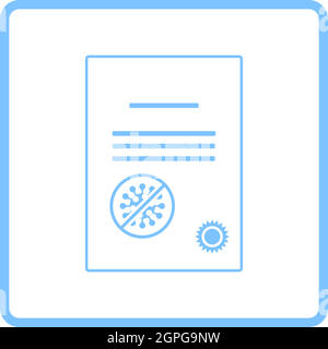 No Coronavirus Certificate Icon Stock Vector