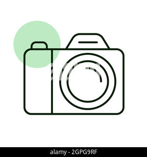 Camera vector icon. Camping sign Stock Vector