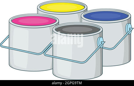 Printer ink icon, cartoon style Stock Vector