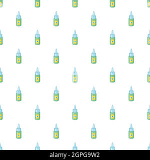 Eye drops bottle pattern, cartoon style Stock Vector