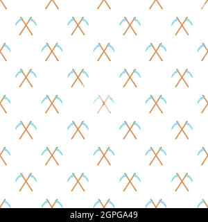 Death scythe pattern, cartoon style Stock Vector