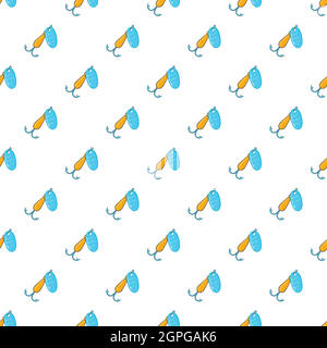 Hook for catching fish pattern, cartoon style Stock Vector