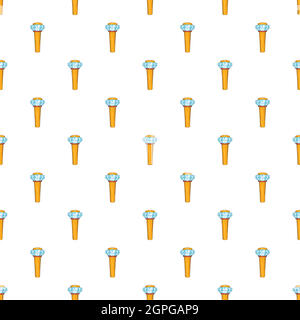 Control tower at airport pattern, cartoon style Stock Vector