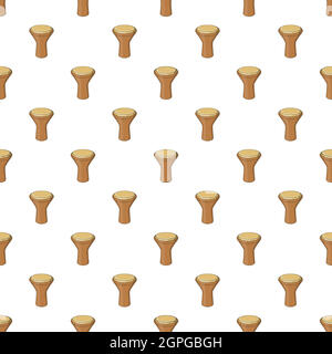 Darbuka, percussive musical instrument pattern Stock Vector