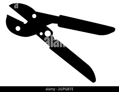 Side cutters single silhouette construction tool icon for design Stock Vector
