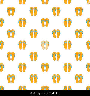 Beach Seamless Background with Flip Flops Vector Illustration Stock ...