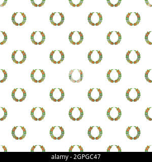 Funeral wreath pattern, cartoon style Stock Vector
