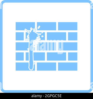 Blood On Brick Wall Icon Stock Vector