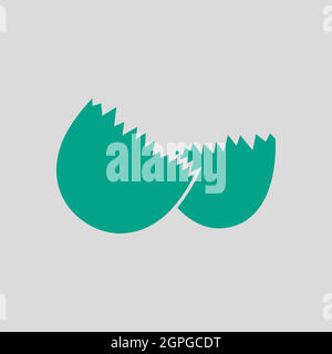 Empty Egg Shell Icon Stock Vector
