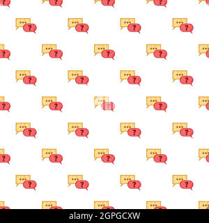Speech bubbles signs pattern, cartoon style Stock Vector