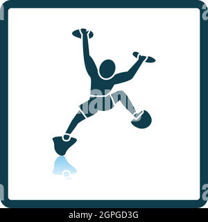 Alpinist Icon Stock Vector