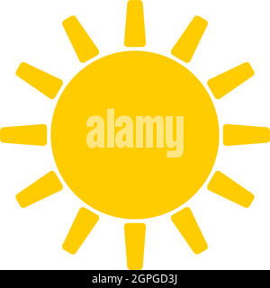 Sun or Sunshine symbol vector on a white isolated background Stock Vector