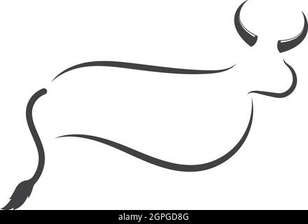 Cow head logo vector template Stock Vector Image & Art - Alamy