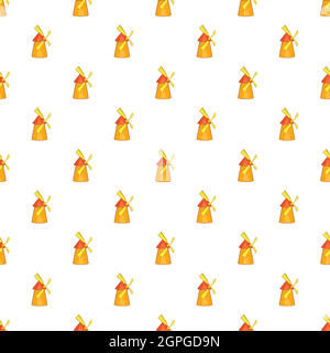 Mill pattern, cartoon style Stock Vector
